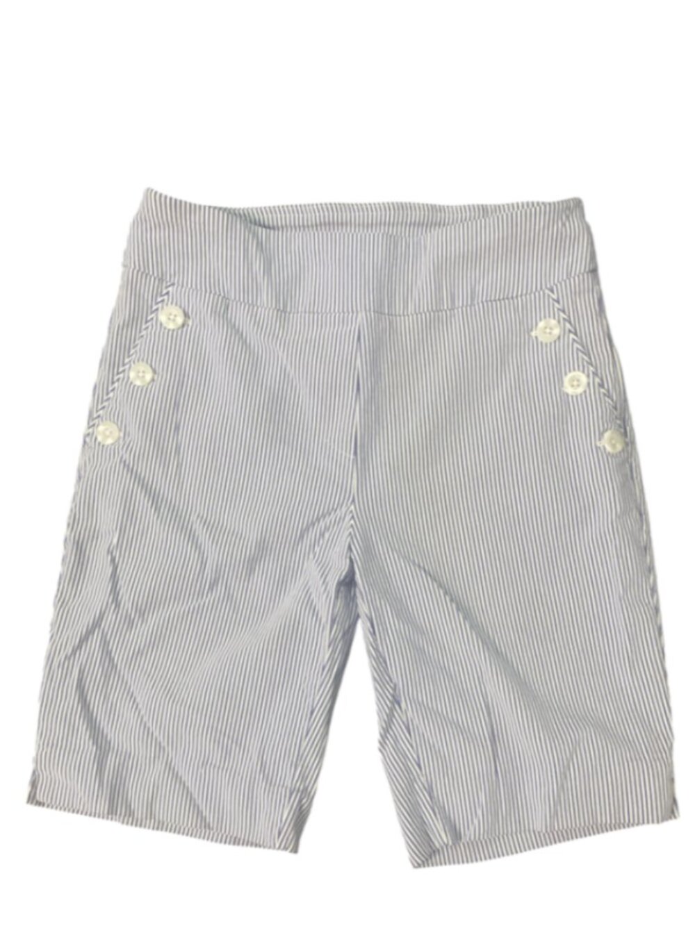 Counterparts white blue pinstripe bermuda shorts size S